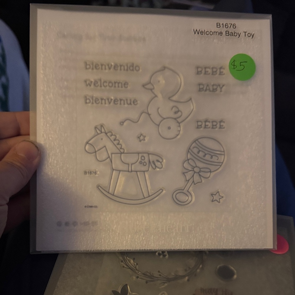 Silver Welcome Baby Stamp Set